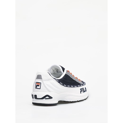 Buty sportowe damskie Fila dla biegaczy białe eleganckie skórzane sznurowane bez wzorów