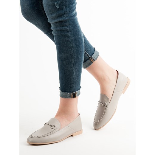 Mokasyny CzasNaButy bez zapięcia płaskie casual