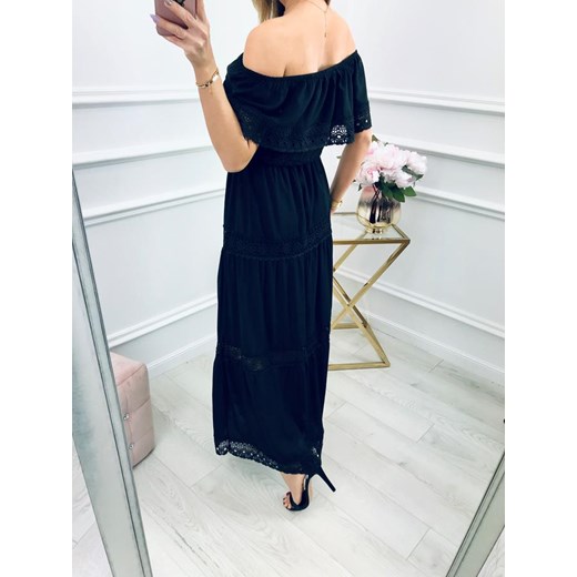 Sukienka Kenza.pl z dekoltem typu hiszpanka maxi casual na lato