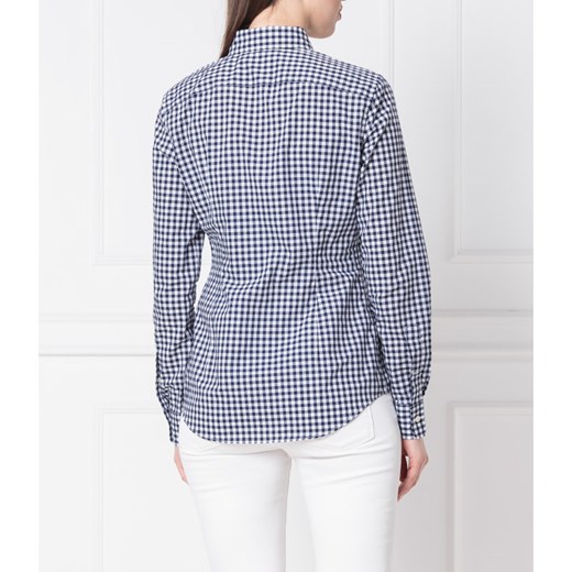 Koszula damska Polo Ralph Lauren niebieska z kołnierzykiem bawełniana