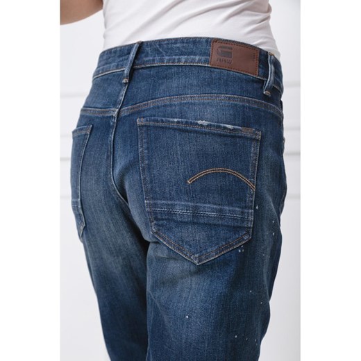 Jeansy damskie G-Star Raw na wiosnę niebieskie gładkie
