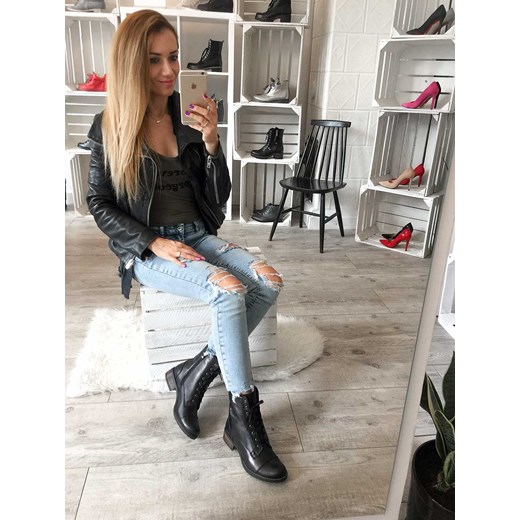 Czarne workery Yvonne