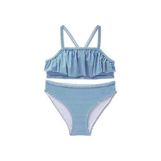 Dziewczęce bikini w paski z falbanką Tchibo 170/176 Tchibo.pl