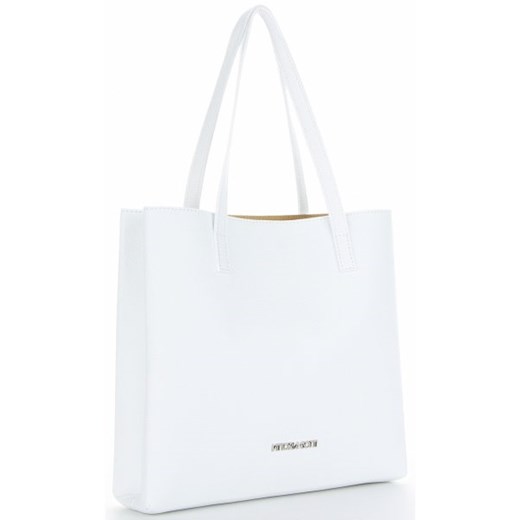 Shopper bag Vittoria Gotti matowa skórzana bez dodatków