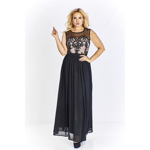 Sukienka Ptakmoda.com z okrągłym dekoltem maxi