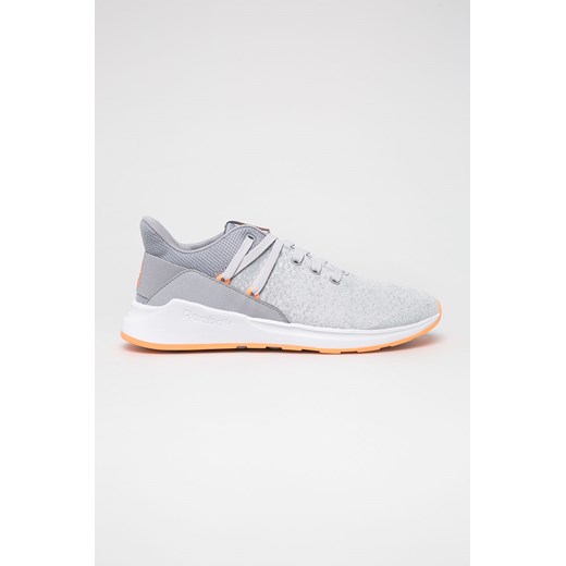 Buty sportowe damskie Reebok na płaskiej podeszwie wiosenne szare bez wzorów