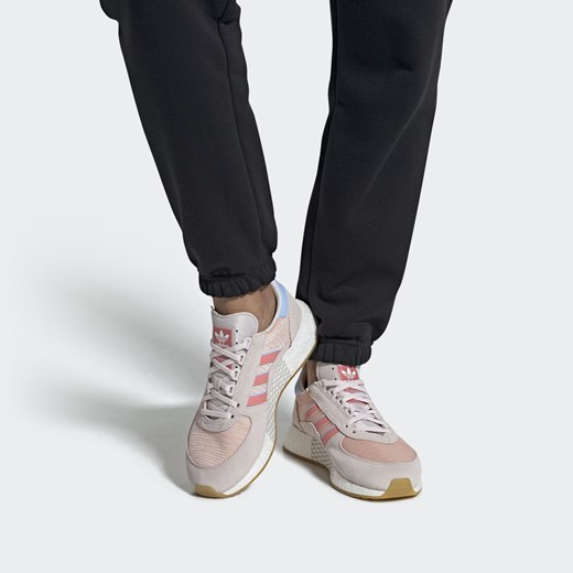 Buty sportowe damskie Adidas Originals do biegania młodzieżowe bez wzorów1 skórzane sznurowane
