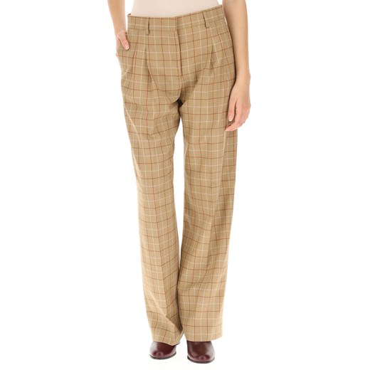 Calvin Klein Spodnie dla Kobiet Na Wyprzedaży, beżowy, Wełna dziewicza, 2019, 38 40 42