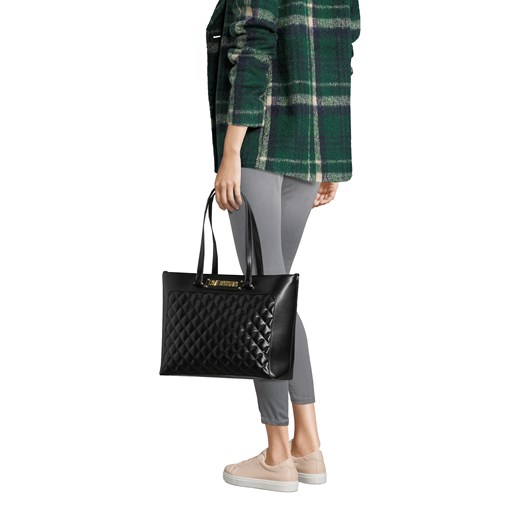 Torba shopper 'BORSA QUILTED NAPPA PU NERO' Love Moschino One Size AboutYou