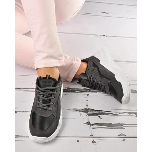 Buty sportowe damskie brązowe Bella Paris sneakersy sznurowane wiosenne młodzieżowe płaskie