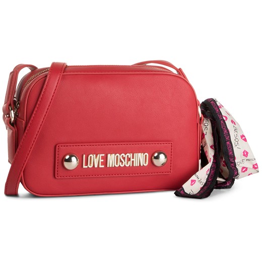 Listonoszka Love Moschino mała z aplikacjami ze zdobieniami elegancka