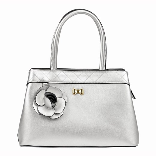 Shopper bag Gregorio matowa średniej wielkości elegancka z breloczkiem
