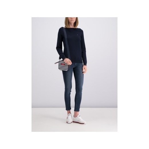 Sweter damski czarny Tommy Hilfiger z okrągłym dekoltem