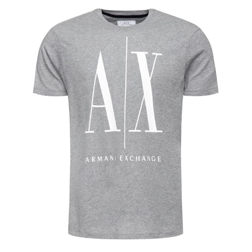 T-shirt męski Armani brązowy z krótkim rękawem