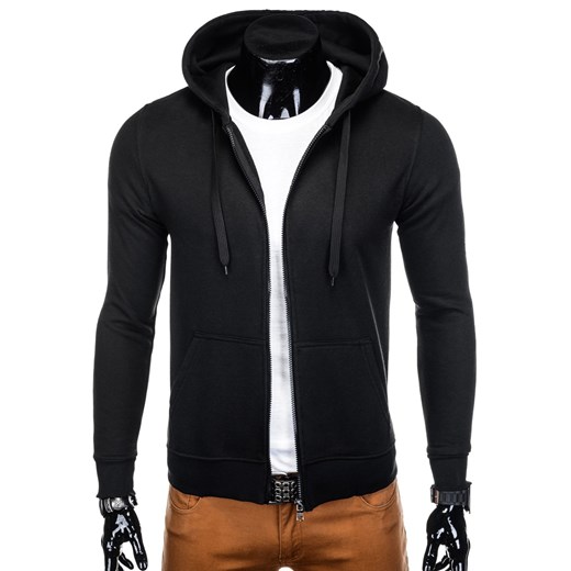 Bluza męska rozpinana z kapturem 895B - czarna Edoti.com XXL