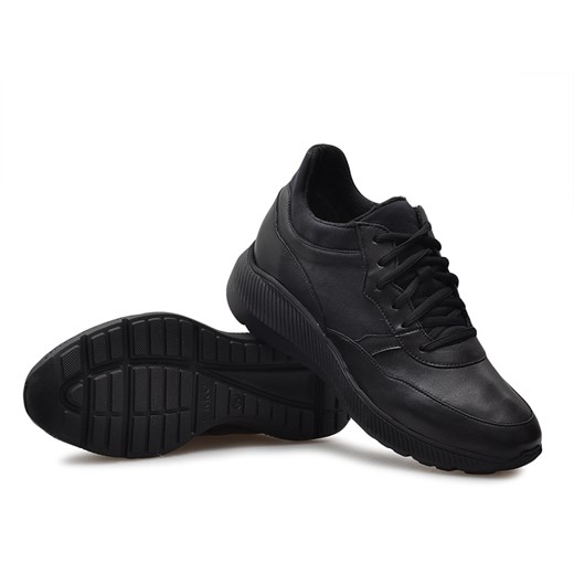 Sneakersy damskie Ryłko bez wzorów skórzane na jesień sznurowane