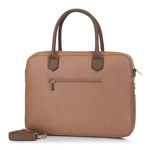 Torba na laptopa brązowa Wittchen ze skóry ekologicznej