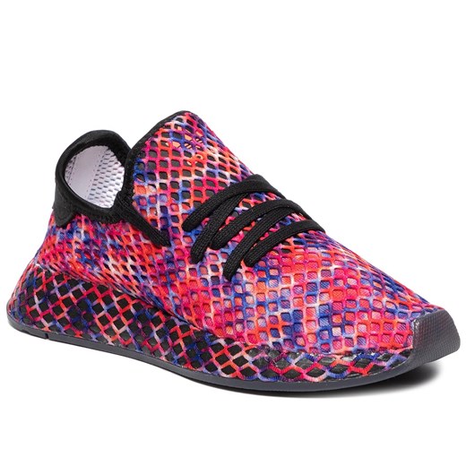 Buty sportowe damskie Adidas do biegania sznurowane w abstrakcyjne wzory