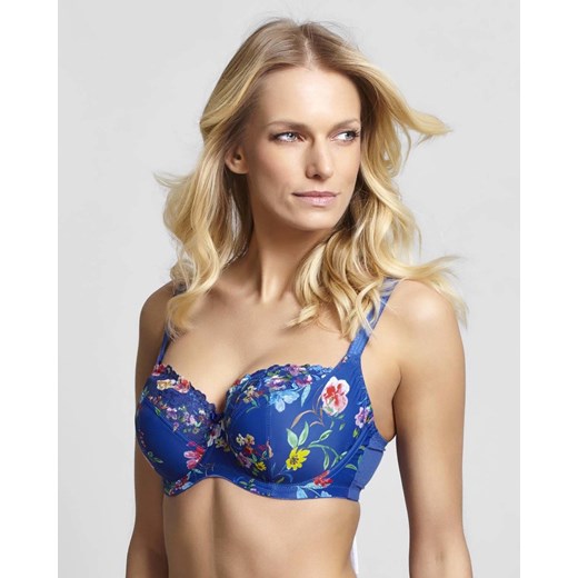 Thea biustonosz - szafirowy w kwiaty Panache 36H myBra.pl