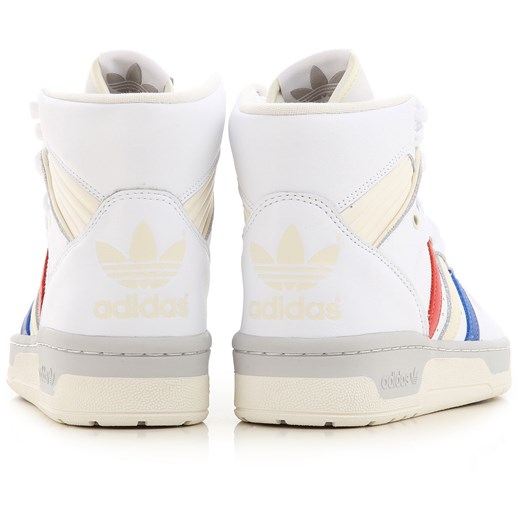 Adidas Trampki dla Mężczyzn Na Wyprzedaży, biały, Skóra, 2019, US 11 - UK 10 1/2 - EU 45.5 US 8 - UK 7.5 - EU 41.5