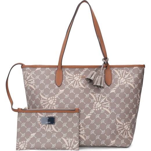 Shopper bag Joop! z nadrukiem elegancka mieszcząca a8 na ramię