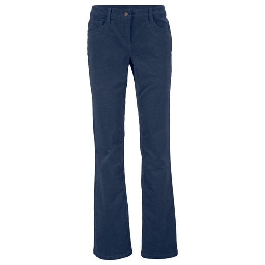 Spodnie sztruksowe ze stretchem Bootcut Bonprix 48