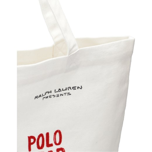 Shopper bag Polo Ralph Lauren z nadrukiem na ramię