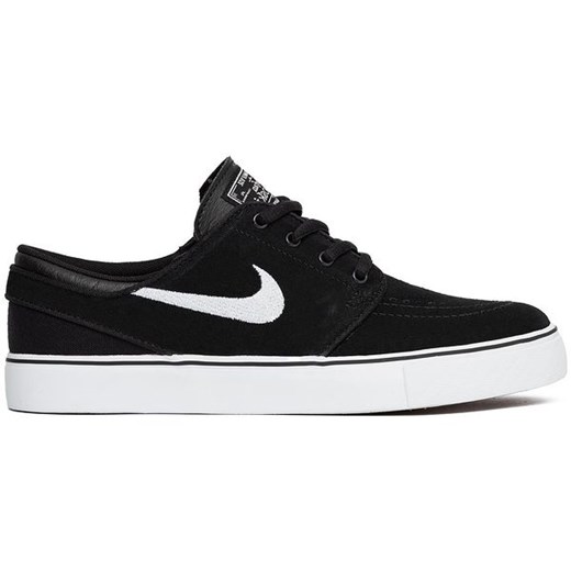 Trampki damskie Nike stefan janoski czarne bez wzorów na wiosnę płaskie sznurowane