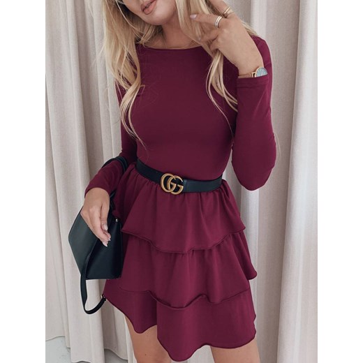 Sukienka Cinamoon czerwona casual mini z długimi rękawami