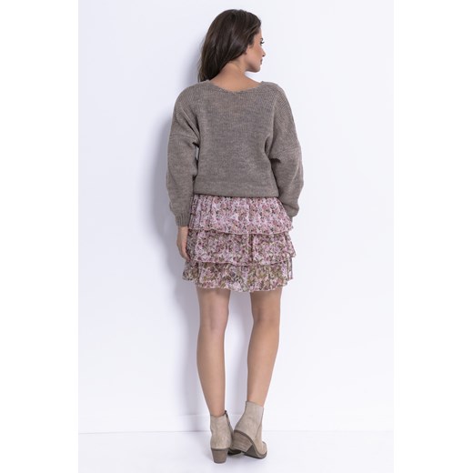 Sweter damski Fobya z dekoltem w serek