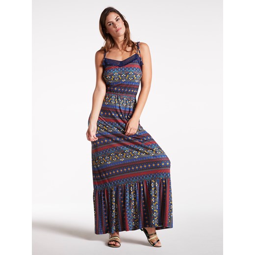 Sukienka Heine na spacer w abstrakcyjne wzory casual maxi