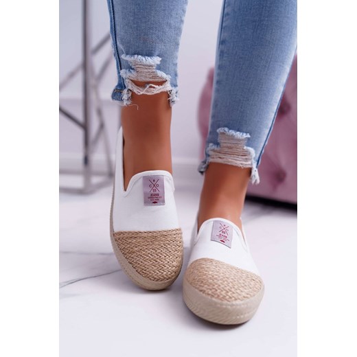 Espadryle damskie na platformie gładkie letnie