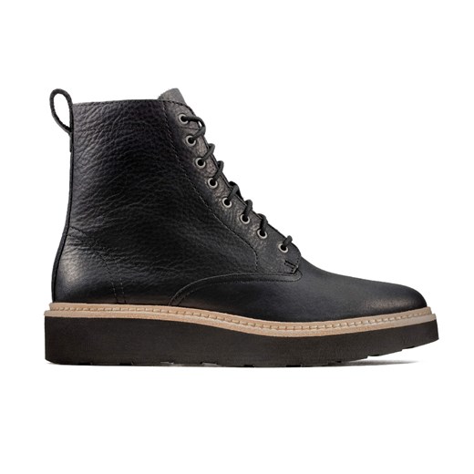 Workery damskie Clarks casual sznurowane bez wzorów