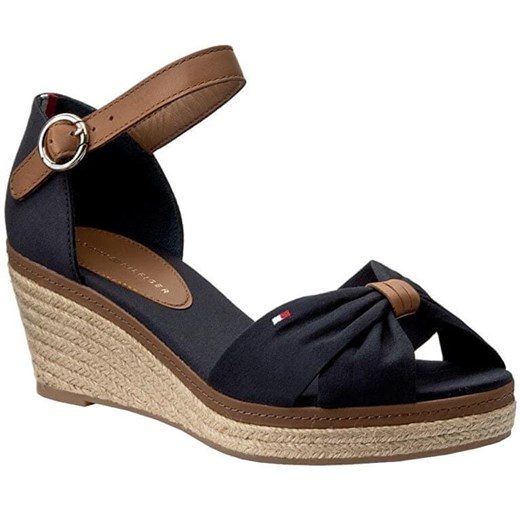 Tommy Hilfiger espadryle damskie gładkie z klamrą eleganckie