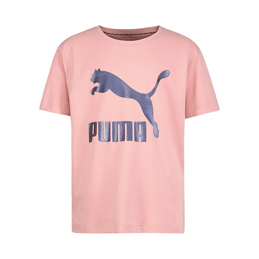 Bluzka dziewczęca Puma z krótkimi rękawami z bawełny