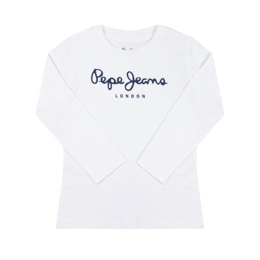 Pepe Jeans Bluzka New Herman Jr PB501010 Biały Regular Fit