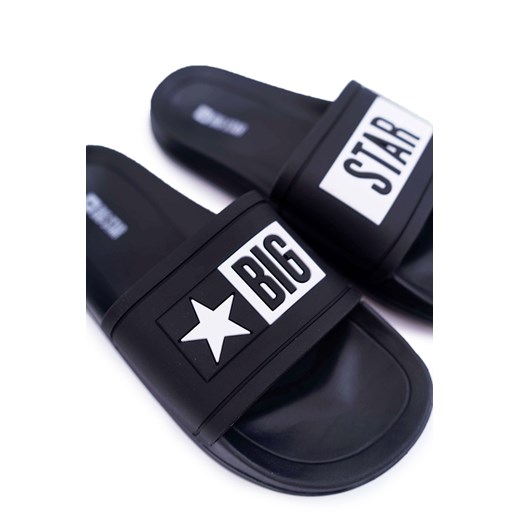 Klapki Męskie Gumowe Big Star Czarne DD174699 uniwersalny TAGLESS