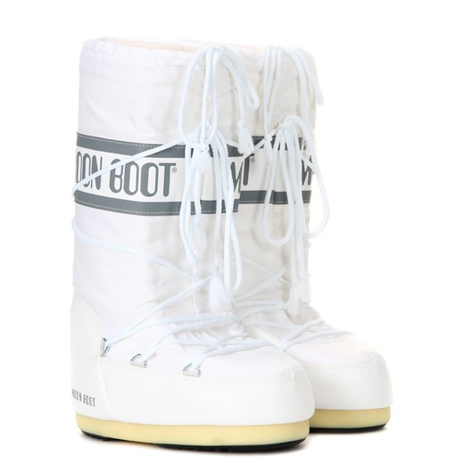 Buty zimowe dziecięce Moon Boot sznurowane białe