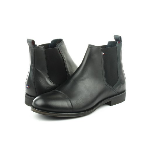 Buty zimowe męskie Tommy Hilfiger na jesień skórzane