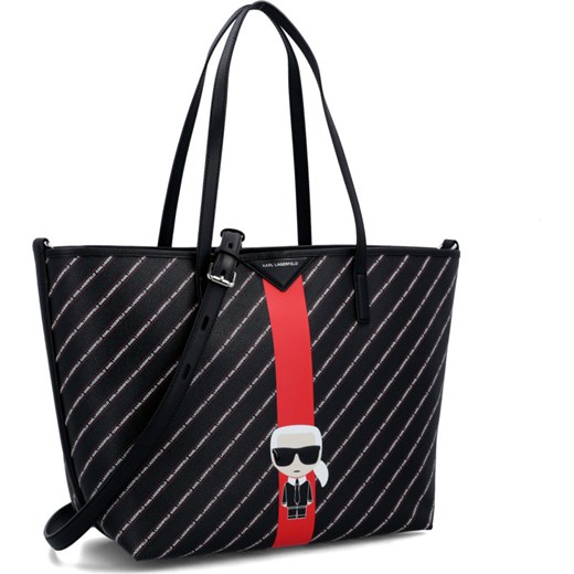 Shopper bag Karl Lagerfeld bez dodatków skórzana młodzieżowa na ramię