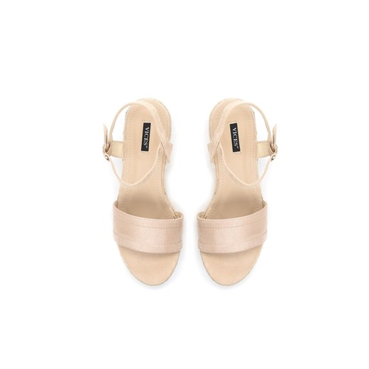 Espadryle damskie Born2be casualowe z klamrą gładkie na platformie