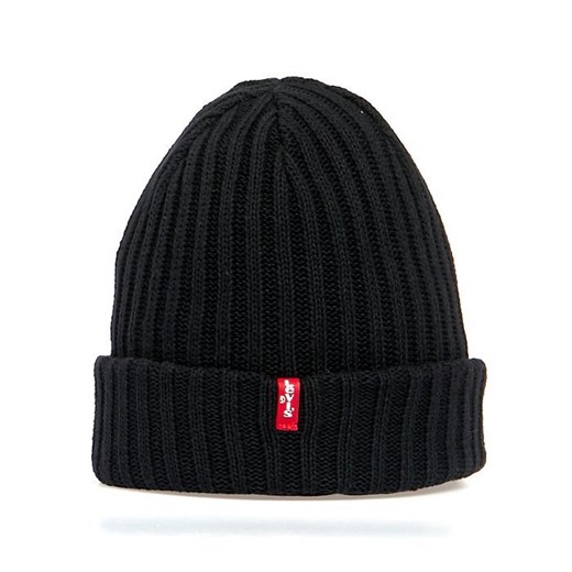 Czapka zimowa Levi's Ribbed Beanie black Levis Red Tab uniwersalny bludshop.com