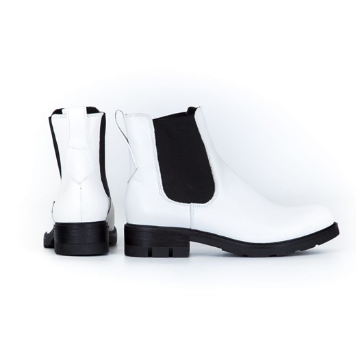 Botki Zapato bez wzorów białe bez zapięcia