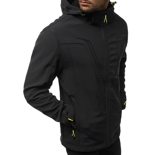 KURTKA MĘSKA SOFTSHELL CZARNA OZONEE N/5427 Ozonee S wyprzedaż ozonee.pl