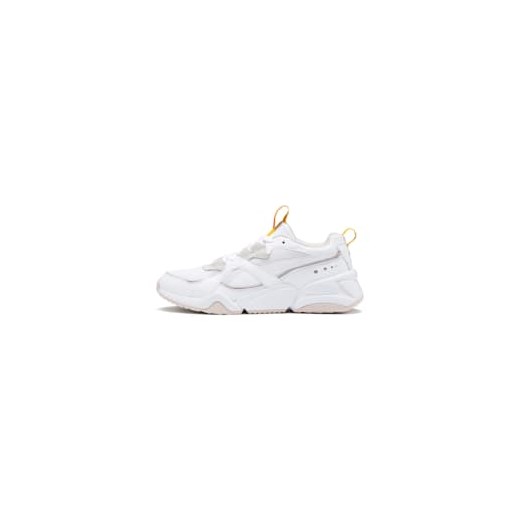 Puma buty sportowe damskie dla biegaczy w stylu młodzieżowym białe gładkie sznurowane płaskie