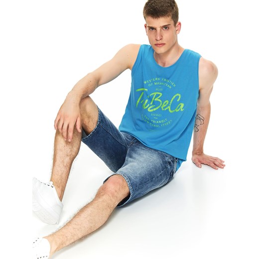 T-shirt bez rękawów z nadrukiem Top Secret XXL wyprzedaż