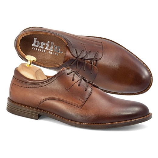 Buty eleganckie męskie Brilu sznurowane