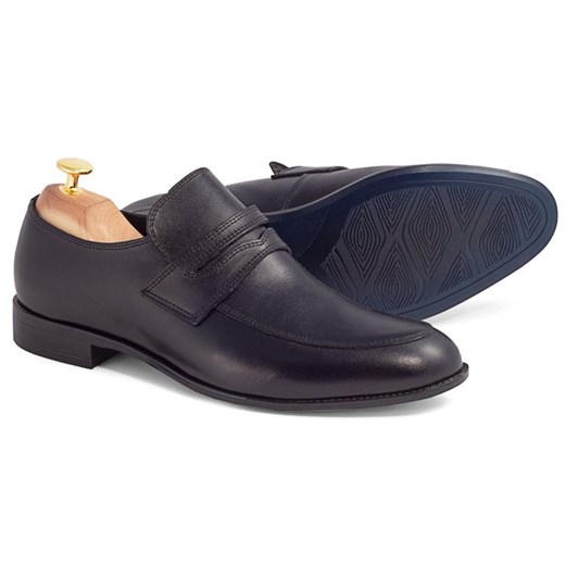 Brilu buty eleganckie męskie bez zapięcia skórzane