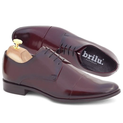 Buty eleganckie męskie Brilu wiązane z tworzywa sztucznego