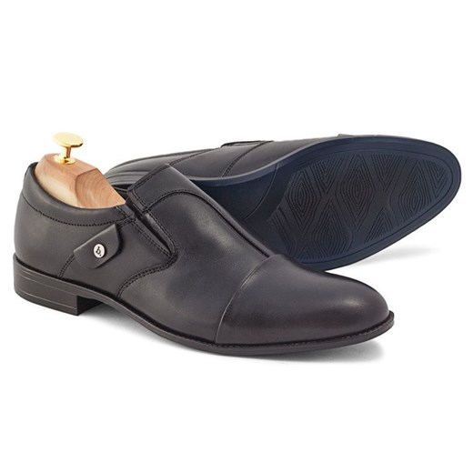 Buty eleganckie męskie Brilu ze skóry bez zapięcia